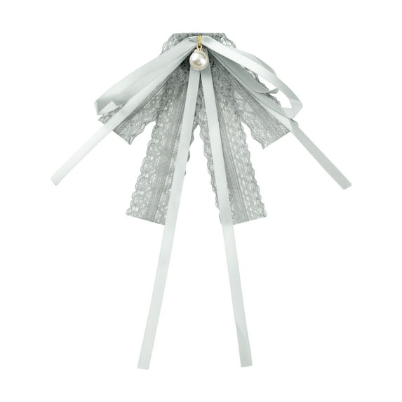 INSPIRE CHIC Women's Lace Bow Tie Pre-Tied Ribbon Wedding Party Bow Brooches
