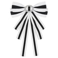 thumbnail image 1 of INSPIRE CHIC Women's Large Striped Bow Brooch Rhinestone Brooch Bows Ties for Retro Chic, 1 of 4