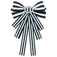 thumbnail image 1 of INSPIRE CHIC Women's Large Striped Bow Brooch Rhinestone Brooch Bows Ties for Retro Chic, 1 of 4