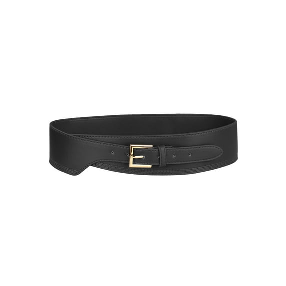 INSPIRE CHIC Women's Obi Waist Belt for Dresses Wide Belts Buckle Black