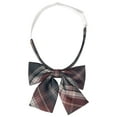 thumbnail image 1 of INSPIRE CHIC Women's Plaid Bow Ties Elastic Band Pretied Bowties for Casual Red Black One Size, 1 of 6