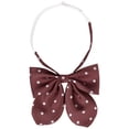 thumbnail image 1 of INSPIRE CHIC Women's Polka Dots Pre-tied Adjustable Straps Bow Ties for Uniform Casual Burgundy, 1 of 5