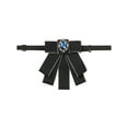 thumbnail image 1 of INSPIRE CHIC Women's Rhinestone Ribbon Bow Ties Solid Color Brooch Pre-Tied Bowknot for Casual Retro, 1 of 5