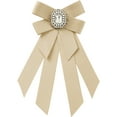 thumbnail image 1 of INSPIRE CHIC Women's Ribbon Brooch Bowknot Pre Tied Bow Ties with Rhinestone, 1 of 5