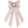 thumbnail image 1 of INSPIRE CHIC Women's Ribbon Brooch Bowknot Pre Tied Bow Ties with Rhinestone, 1 of 5