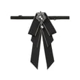 thumbnail image 1 of INSPIRE CHIC Women's Ribbon Brooch Necktie Rhinestone Bow Ties for Elegant Chic, 1 of 5