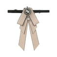 thumbnail image 1 of INSPIRE CHIC Women's Ribbon Brooch Necktie Rhinestone Bow Ties for Elegant Chic, 1 of 5