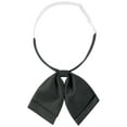 thumbnail image 1 of INSPIRE CHIC Women's Satin Adjustable Pre-Tied Double Layer Collar Bow Tie for Uniform Shirt Black One Size, 1 of 5