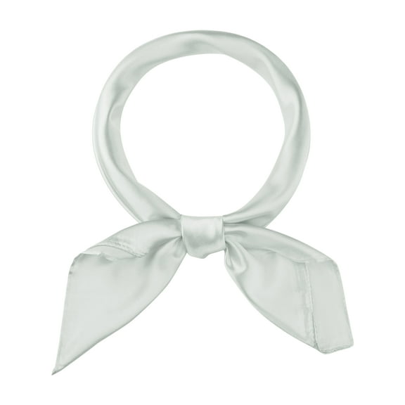INSPIRE CHIC Women's Satin Neck Scarf Square Silky Solid Neckerchief Head Wrap Bandanas Light Grey 90x90cm/35.4x35.4 inches(LxW)