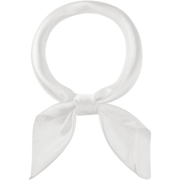 INSPIRE CHIC Women's Satin Neck Scarf Square Silky Solid Neckerchief Head Wrap Bandanas White 90x90cm/35.4x35.4 inches(LxW)