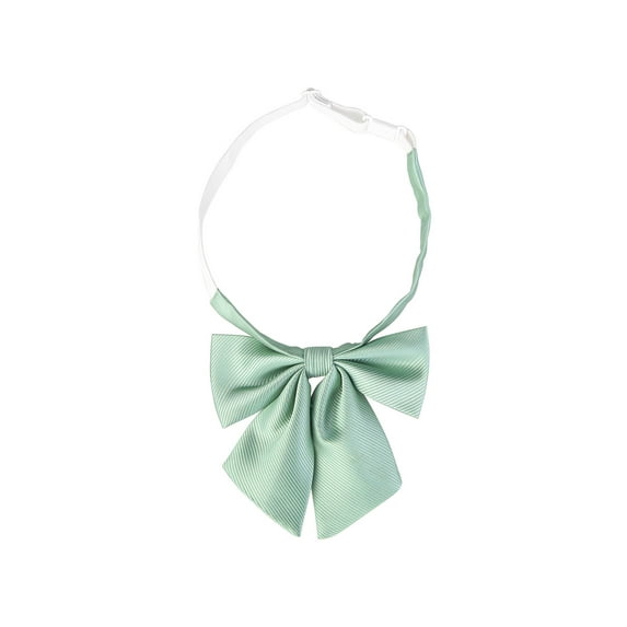 INSPIRE CHIC Women's Solid Color Bowknot Pre-tied Adjustable Bow Ties for Uniform Green