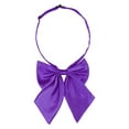 thumbnail image 1 of INSPIRE CHIC Women's Solid Color Pre-tied Bowknot Adjustable Uniform Bow Ties Purple One Size, 1 of 4