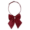 thumbnail image 1 of INSPIRE CHIC Women's Solid Color Pre-tied Bowknot Adjustable Uniform Bow Ties Burgundy One Size, 1 of 4