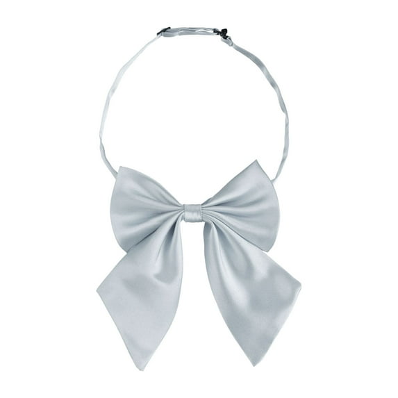 INSPIRE CHIC Women's Solid Color Pre-tied Bowknot Adjustable Uniform Bow Ties Gray One Size