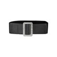 thumbnail image 1 of INSPIRE CHIC Women's Thick Waist Belt Elastic Rhinestone Buckle Wide Belt, 1 of 4