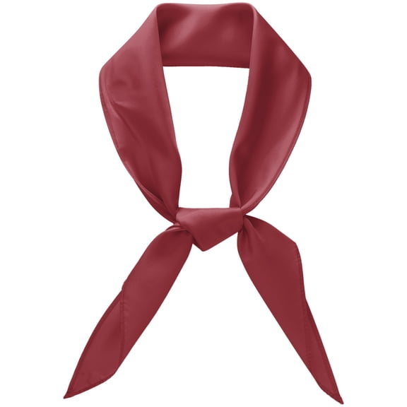 INSPIRE CHIC Women's Triangle Scarf Handmade Self-fold Sailor Bow Tie for Uniform 1 Pcs Burgundy One Size