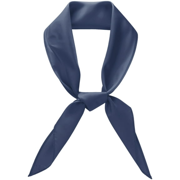 INSPIRE CHIC Women's Triangle Scarf Handmade Self-fold Sailor Bow Tie for Uniform 1 Pcs Navy Blue One Size