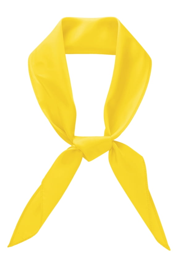Women's Triangle Scarf Handmade Self-fold Sailor Bow Tie for Uniform 1 Pcs Yellow One Size