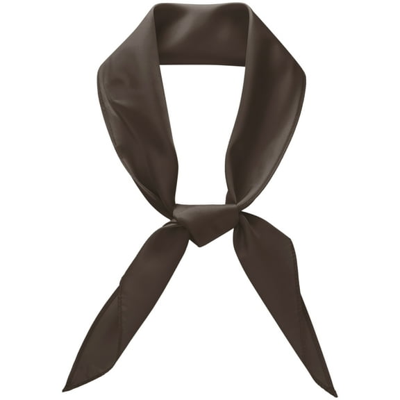 INSPIRE CHIC Women's Triangle Scarf Handmade Self-fold Sailor Bow Tie for Uniform 1 Pcs Dark Brown One Size