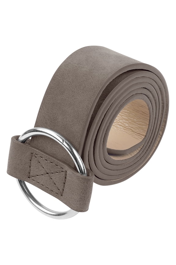 Women's Vintage Elegant Pinless Smooth Buckle Silver Circle Casual Belt for Jeans Dress 103x3cm/40.6x1.2" Dark Brown
