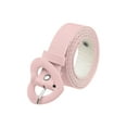 thumbnail image 1 of INSPIRE CHIC Women's Waist Belt Love Heart Belt Buckle Decoration Jeans Dress Pink Fit Waist Girth:70-93cm/27.6-36.6", 1 of 5