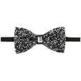 thumbnail image 1 of INSPIRE CHIC Womens Bow Tie Fine Diamonds Shiny Collar Adjustable Bow Tie Black, 1 of 5