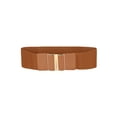 thumbnail image 1 of INSPIRE CHIC Women's Elastic Belts for Dresses Wide Belts Hook Buckle Retro Brown, 1 of 4