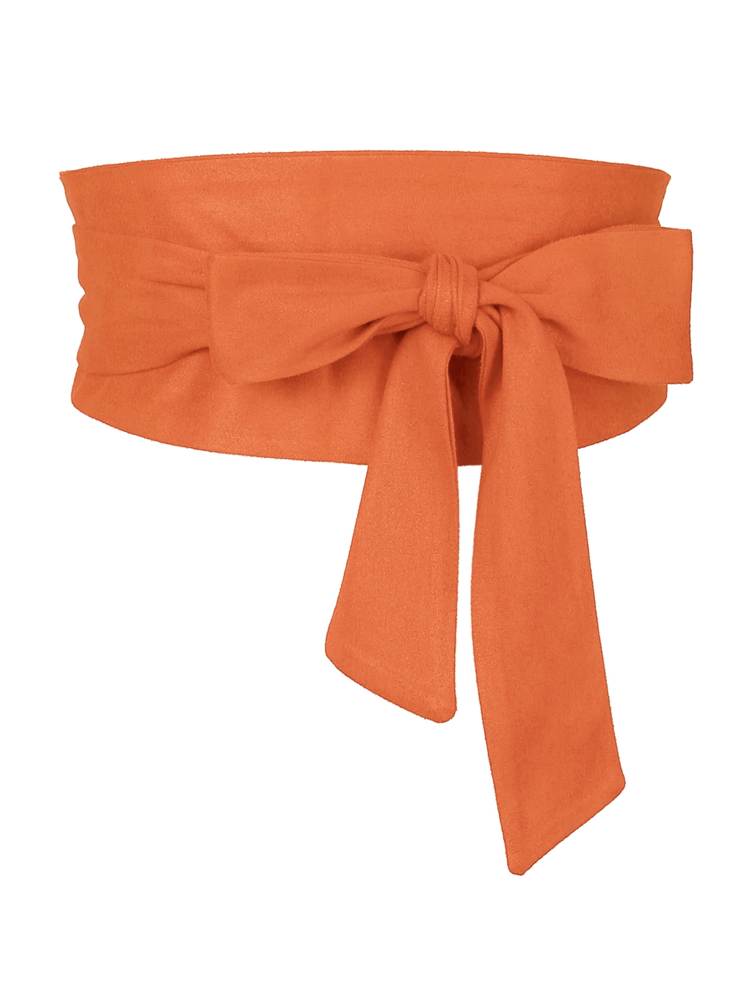 orange belts for dresses Wide Light Orange Satin Sash Belt by Satin Swank