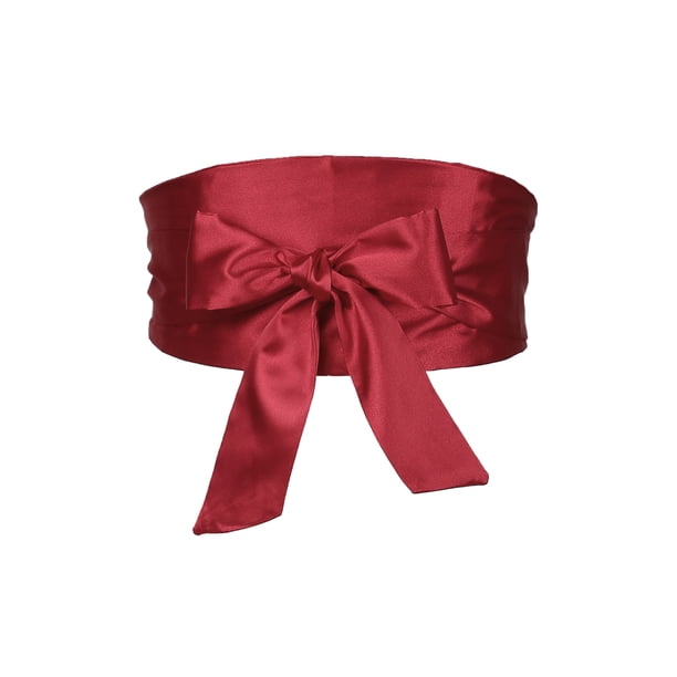 INSPIRE CHIC Women Plus Size Satin Obi Belt, Self-Tie Wrap  display picture 1