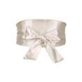 thumbnail image 1 of INSPIRE CHIC Women Plus Size Satin Obi Belt, Self-Tie Wrap Wide Sash Waistband Belt for Dress Bridal 22.83-41.73" Champagne, 1 of 5