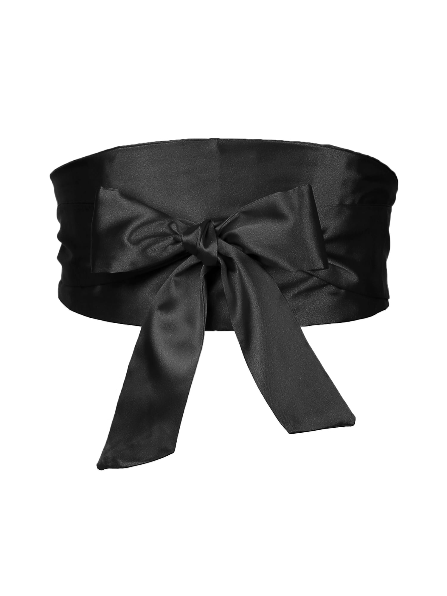 2313 Women Plus Size Satin Silky Obi Belt, Self-tie Wrap Wide Sash INSPIRE CHIC Women Plus Size Satin Obi Belt, Self-Tie Wrap  main image 4