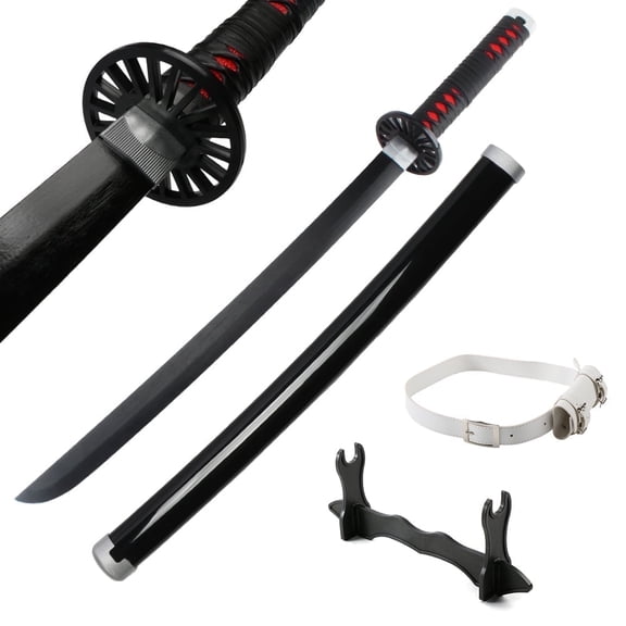 Elervino 31 inches Wooden Sword with White Belt and Holder