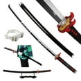 thumbnail image 1 of Elervino 41 inches Bamboo Demon Slayer Sword Tanjiro Kagura with Belt and Holder, 1 of 6