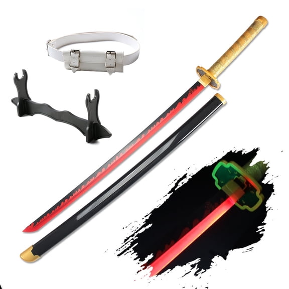 Elervino 41 inches Plastic LED Sword Tsugikuni Yoriichi with Belt Holder Display