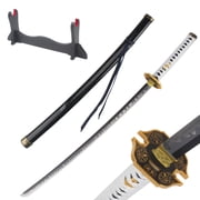 Elervino 41 inches Real Metal Sword Yamato with Black Wooden Stand