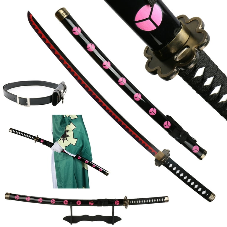 New For 2023 Anime Roronoa Zoro Katana Sword Wooden 80cm/31.5＂Enma Purple  Unisex Halloween Party Gifts - AliExpress
