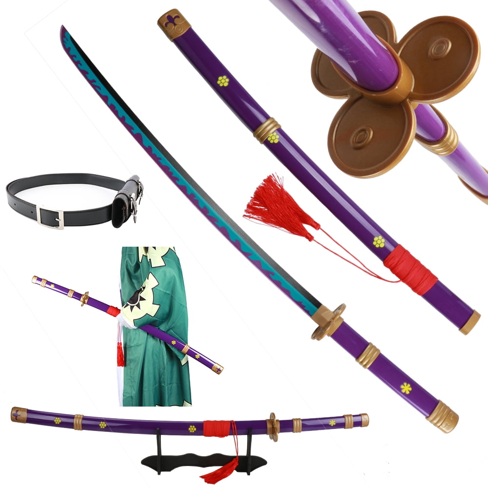 Elervino Bamboo Roronoa Zoro Sword Cosplay with Belt Holder, 41 inches,  Yama Enma Sword