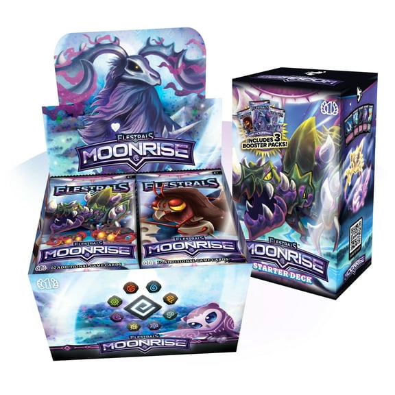 Elestrals TCG: Moonrise Booster Box (36 packs) + Fulgoryx Starter Deck with 3 Packs BUNDLE