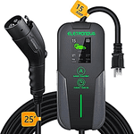 Eletronova Level 2 EV Charger 240V 15A Fast Charging Station - Heavy-Duty UL Metal Case, NEMA 14-50 Plug & 25ft Cable, SAE J1772Compatible Indoor/Outdoor Waterproof Charger for General EV/PHEV