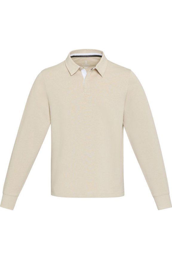 Adult Clyde Natural Cotton Rugby Polo Sweatshirt