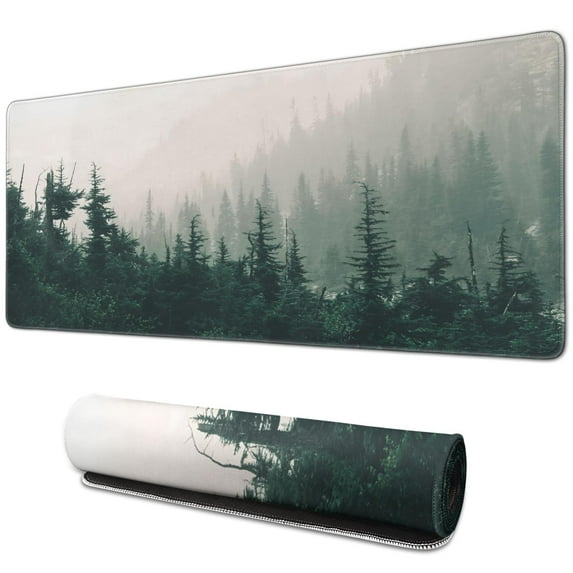 Elevate Gaming with Our Large Forest Design Mouse Pad, XXL Full Desk Mat, Perfect Addition to Your Workspace - 31.5 x 11.8 inches