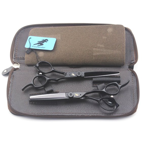 Elevate Your Hairdressing Experience, Professional Hair Salon Cutting Shear, Soft Texture Leather Case For 2 Scissors Ergonomic Design And High Quality Stainless Steel, Perfect