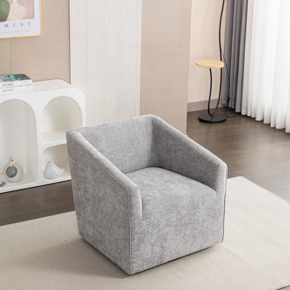Elevate Home with 360 Swivel Chenille Armchair