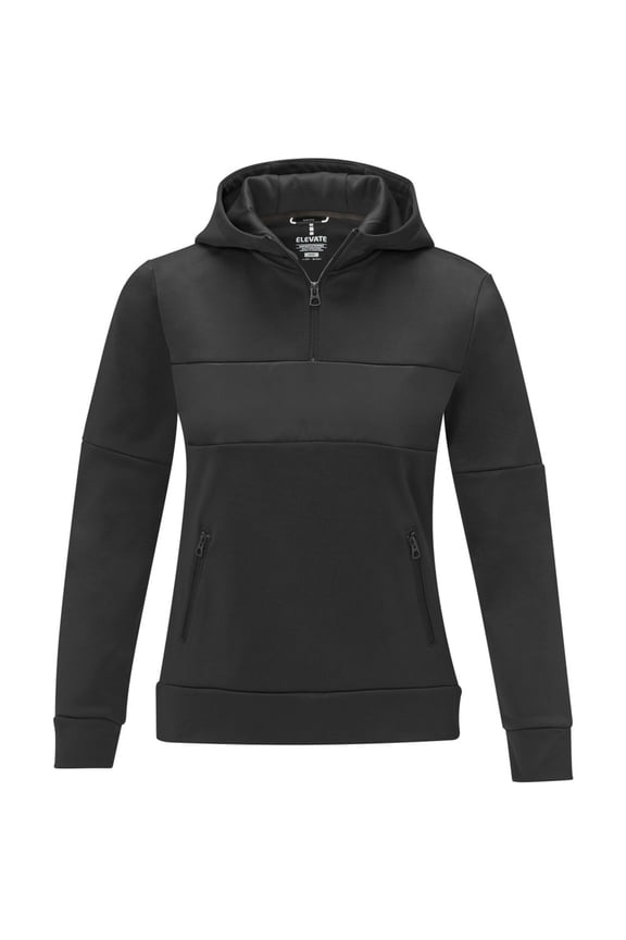 Womens Anorak Hooded Half Zip Sweatshirt