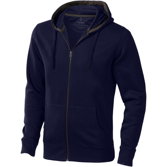 Elevate Mens Arora Hooded Full Zip Sweater