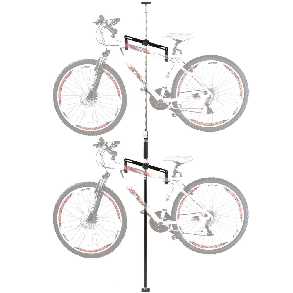APEX Elevate Outdoor Bike-Stand-5 Double Vertical Bicycle Storage Hanger Rack, Fits 2 Bikes