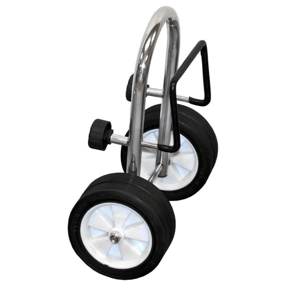 Elevate Outdoor Canoe or Boat Dolly Cart 100 lb. Capacity Steel for Transoms up to 1.5" Thick