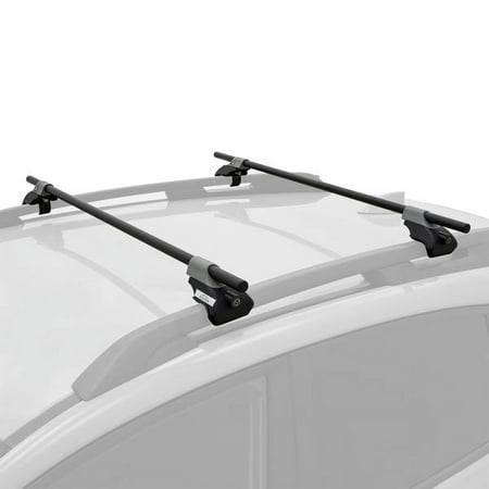 Elevate Outdoor Locking Round Steel Rooftop Cross Bars