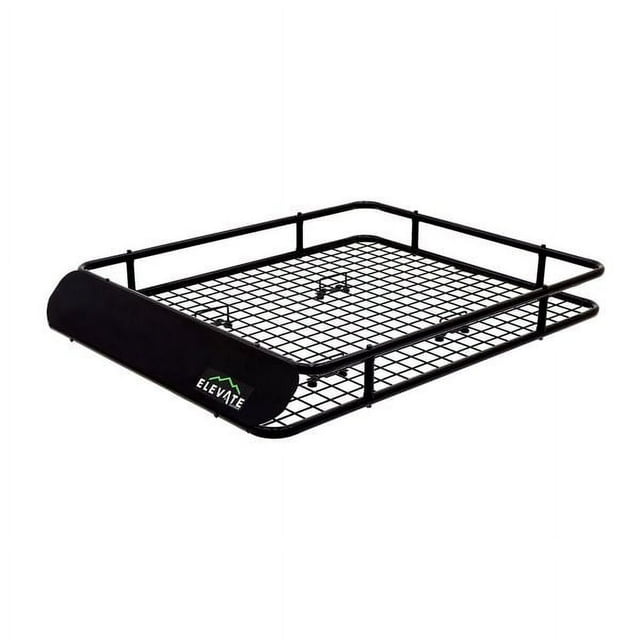 Elevate Outdoor Steel Cargo Roof Basket with Wind Fairing