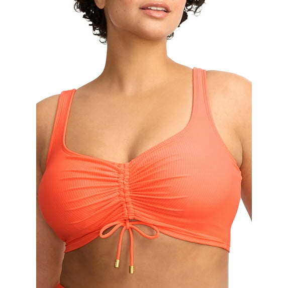 Coco Reef SEA CORAL Elevate Shirred Underwire Swim Bikini Top, US 34C, UK 34C